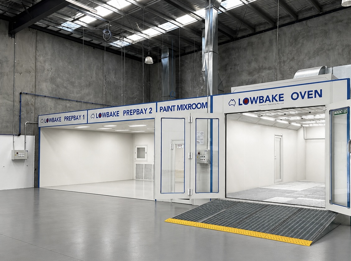 LOWBAKE oven, two preparation bays and paint mixing room at Vic Tic Panels